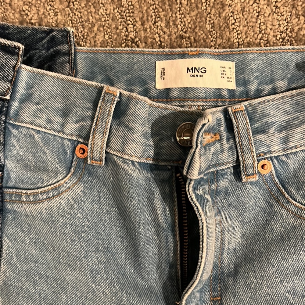 Mango double color jeans size 34 us 2 - Picture 2 of 3
